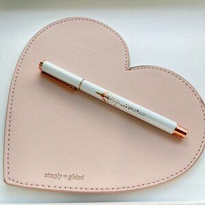 Simply Gilded Airplane Refillable Ink Pen with rose gold hardware NWOT